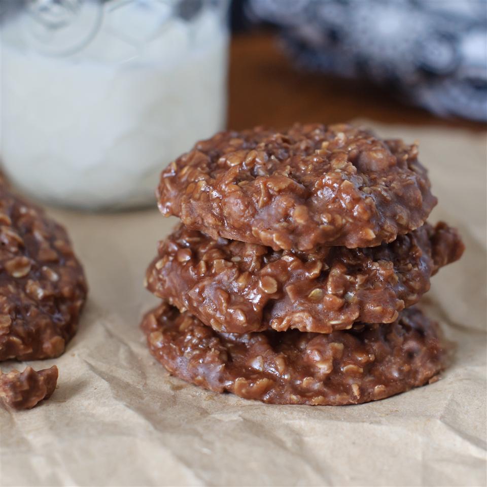 Peanut Butter Cocoa No Bake Cookies