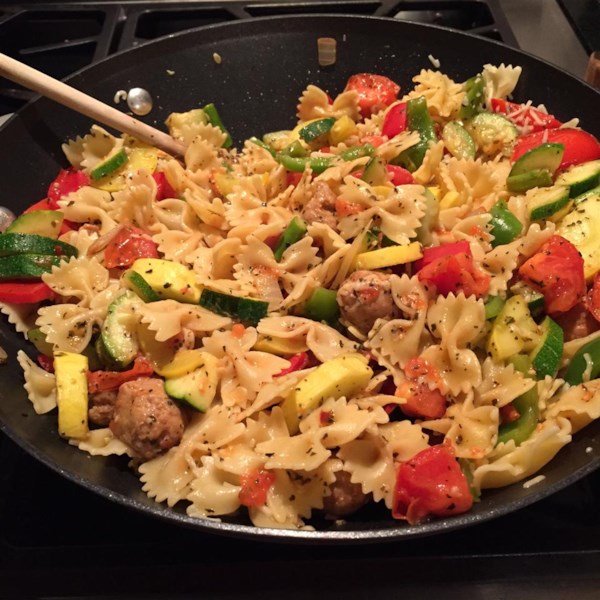 Flavorful Pasta Primavera with Italian Turkey Sausage