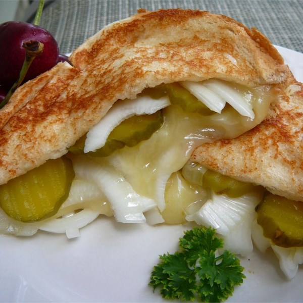 Grilled Cheese, Pickle and Vidalia Onion Sandwich