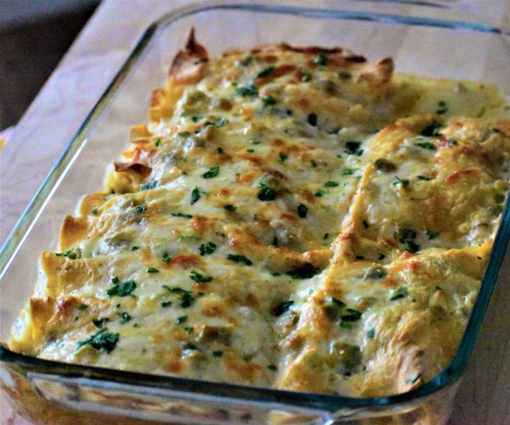 Chicken Enchiladas with Green Chile Sauce “Salsa Verde”