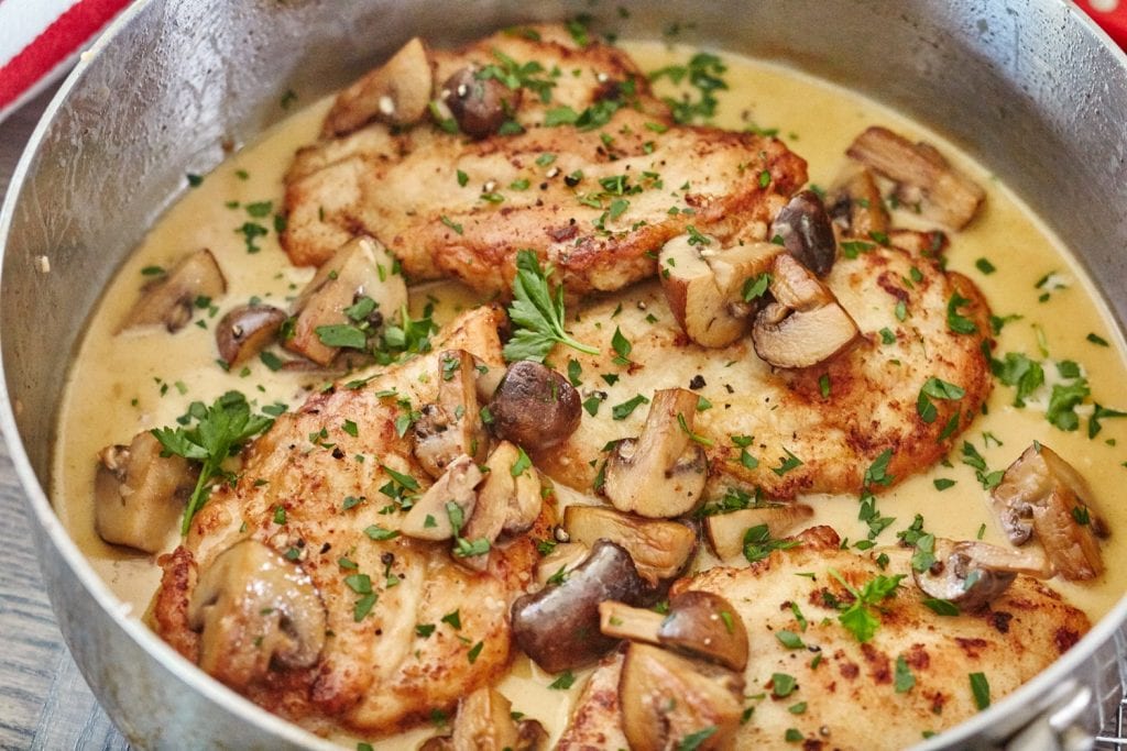 Chicken Marsala Over White Rice