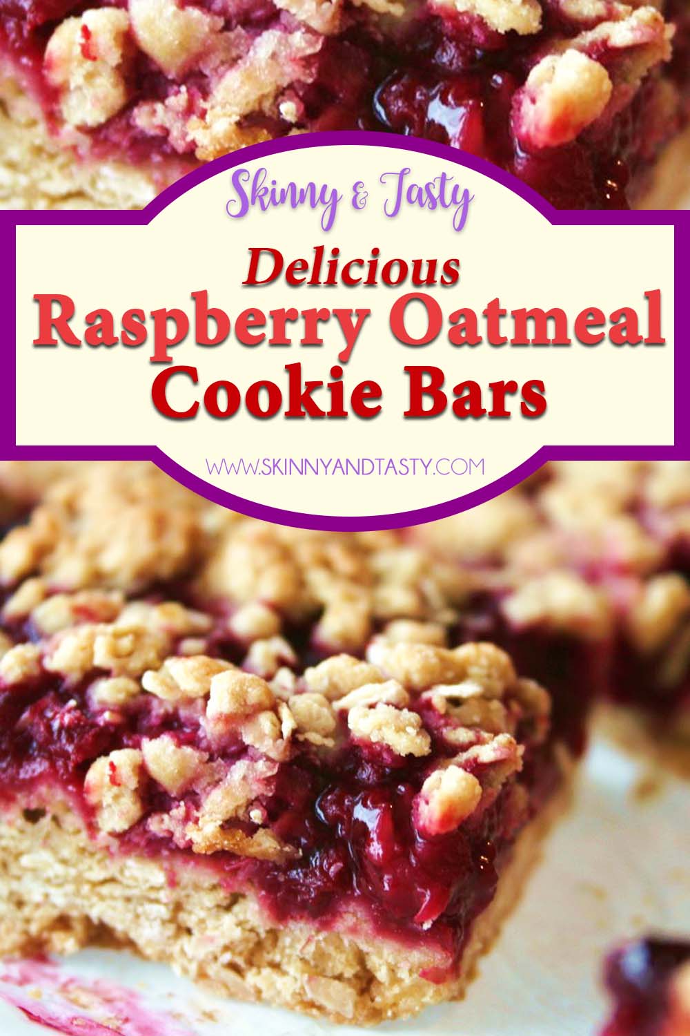 Raspberry Oatmeal Cookie Bars Recipe