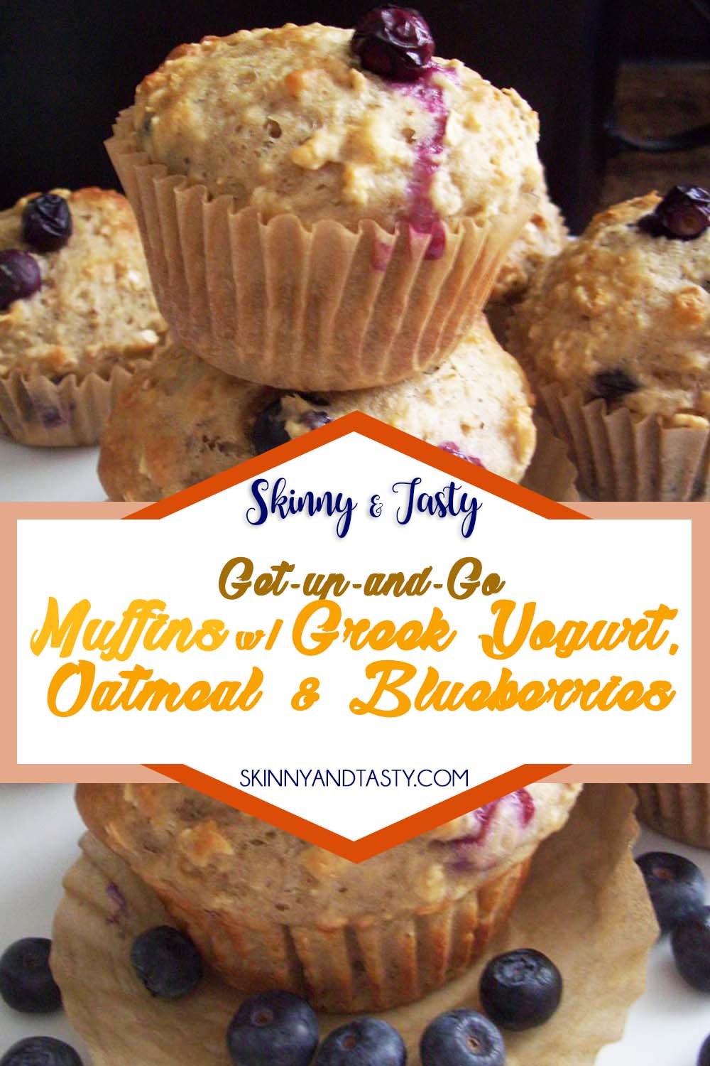 Muffins with Greek Yogurt, Oatmeal and Blueberries Recipe