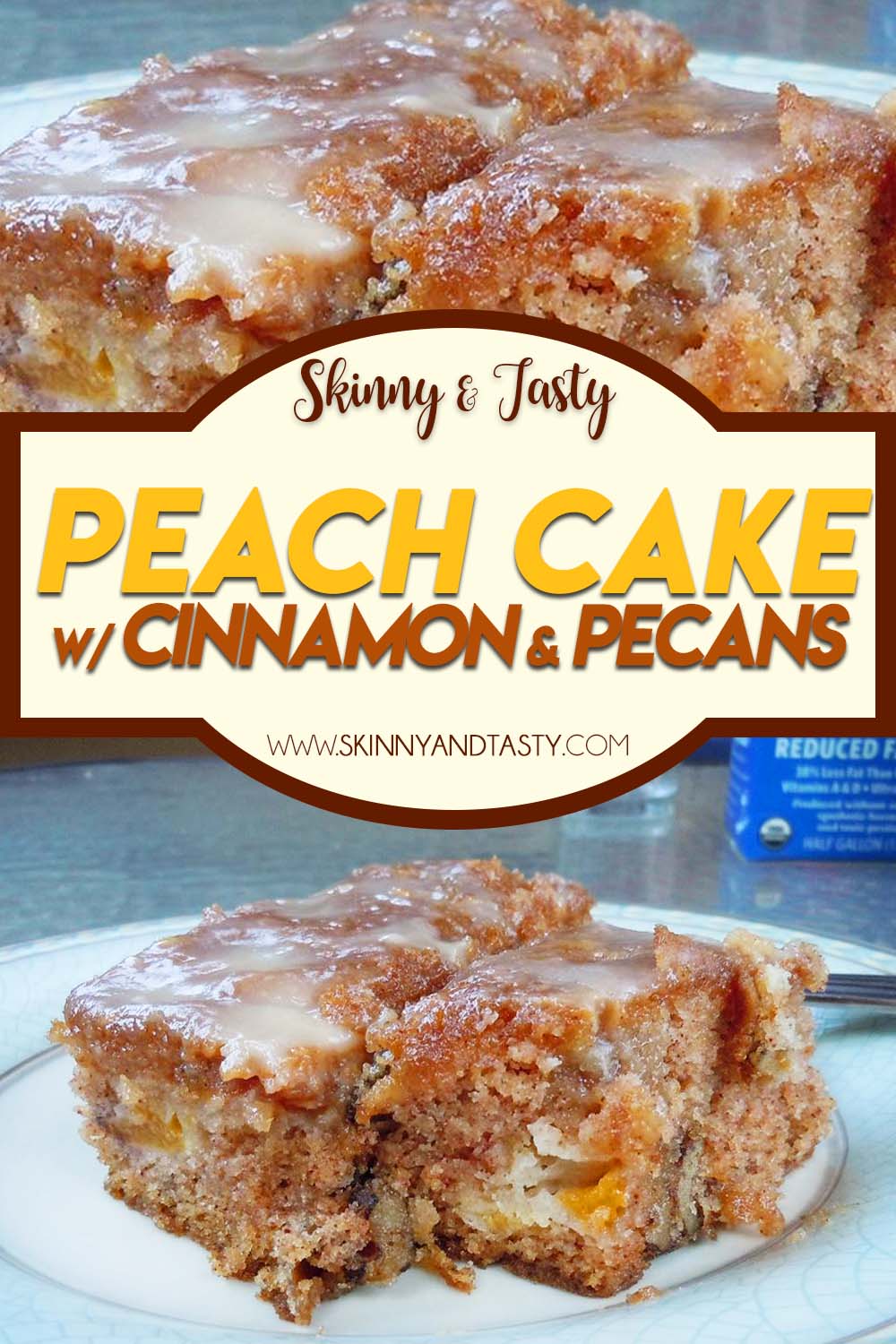 Peach Cake with Cinnamon and Pecans Recipe