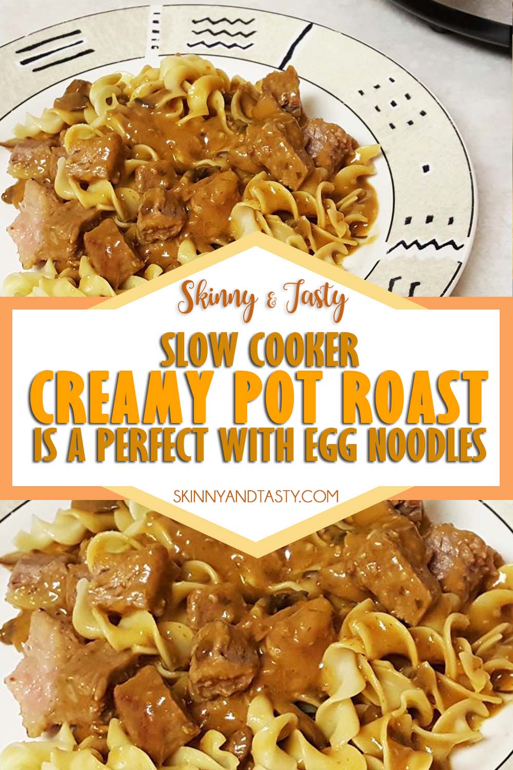 Slow Cooker Creamy Pot Roast is Perfect With Egg Noodles