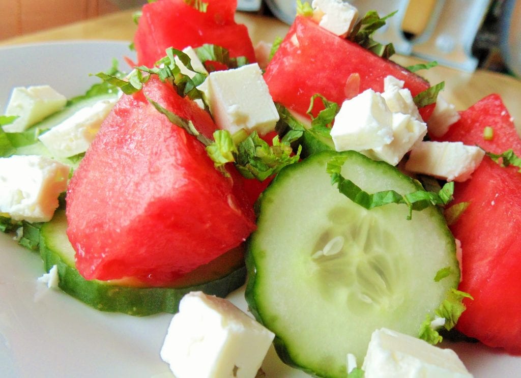 Watermelon Cucumber Salad With Feta