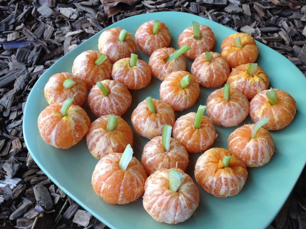 Mandarin Pumpkins (Healthy Halloween Snack)