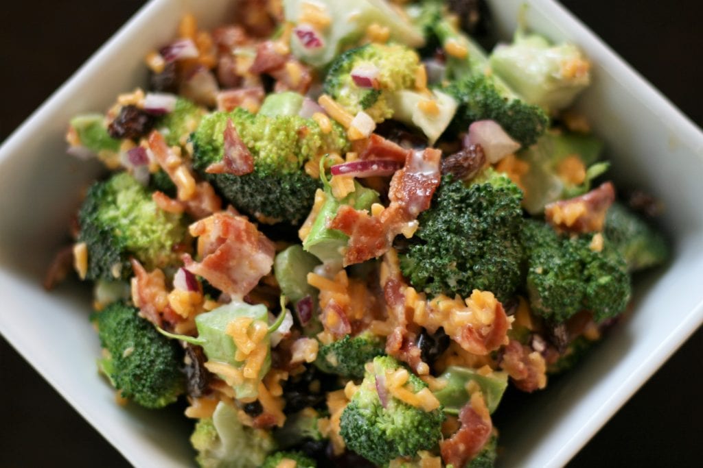 Martie’s Broccoli Salad with Bacon and Cheese