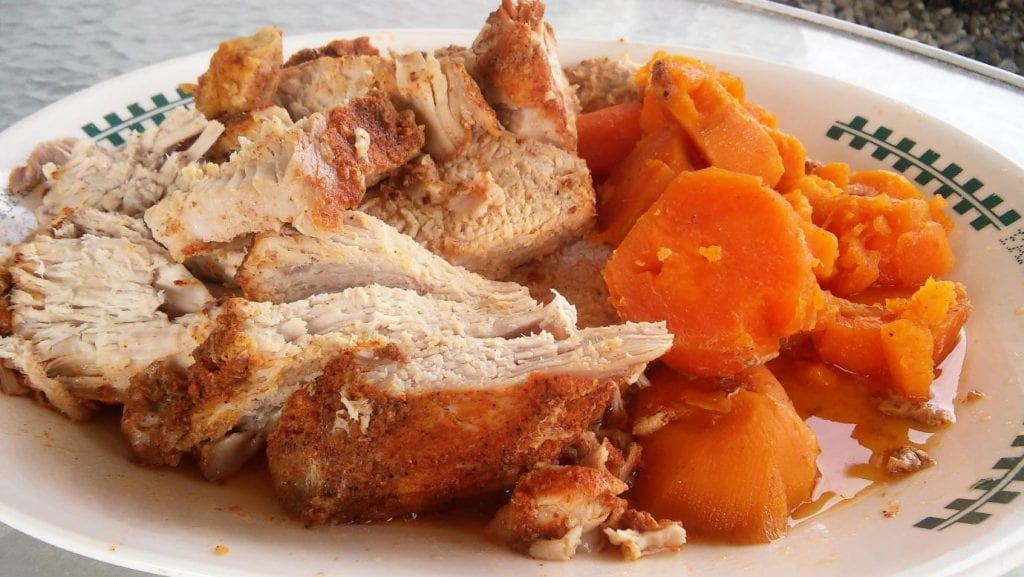 Slow Cooker Pork Loin Roast with Brown Sugar and Sweet Potatoes