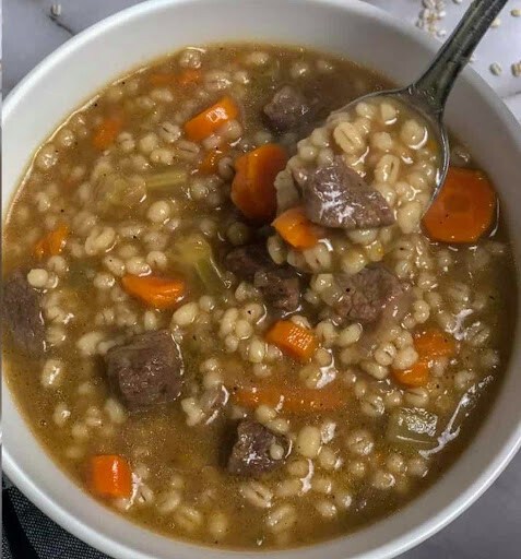 BEST EVER BEEF AND BARLEY SOUP