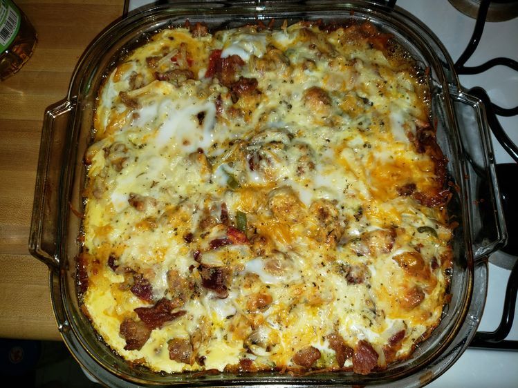 FULLY LOADED BAKED EGG CASSEROLE