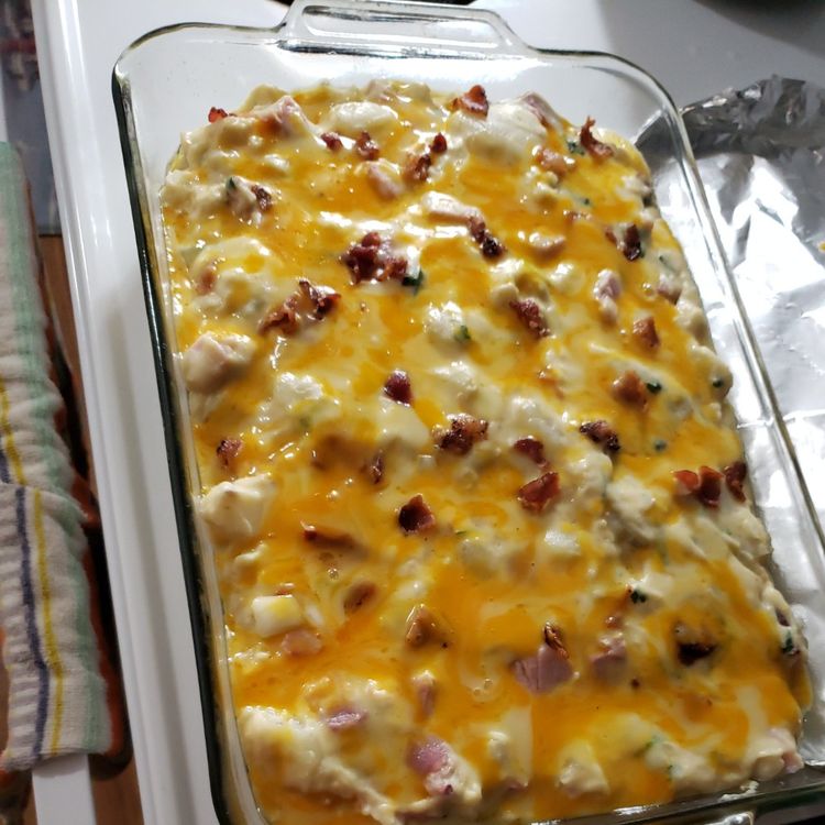 Cheesy Ham and Potato Casserole