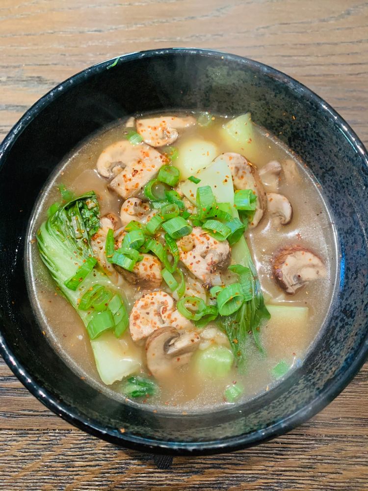 Ginger Garlic Noodle Soup with Bok Choy