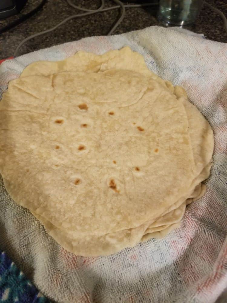 Homemade Soft Vegan Flour Tortillas Recipe