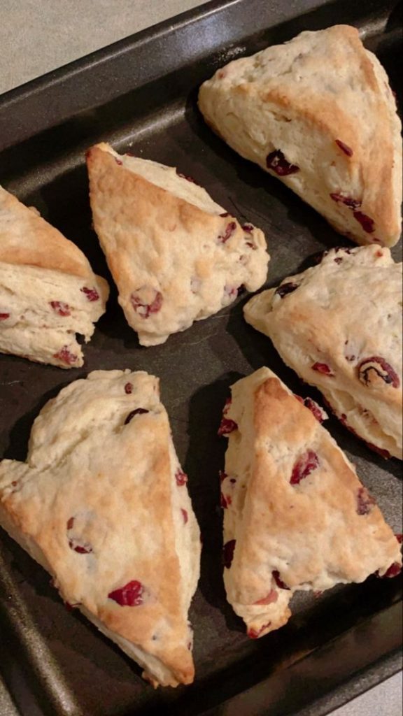 Orange, Cranberry Cream Scones