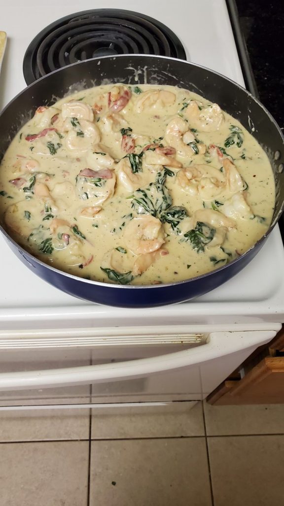 Creamy Parmesan Basil Shrimp