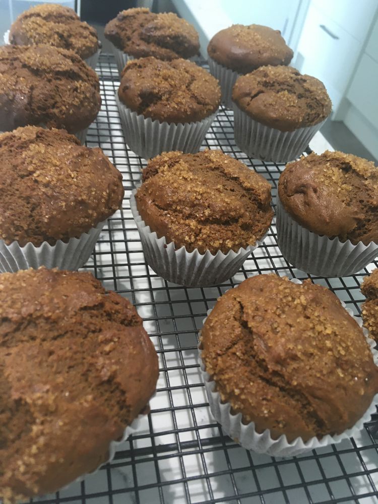 Gingerbread Muffins with Sweet Lemon Glaze