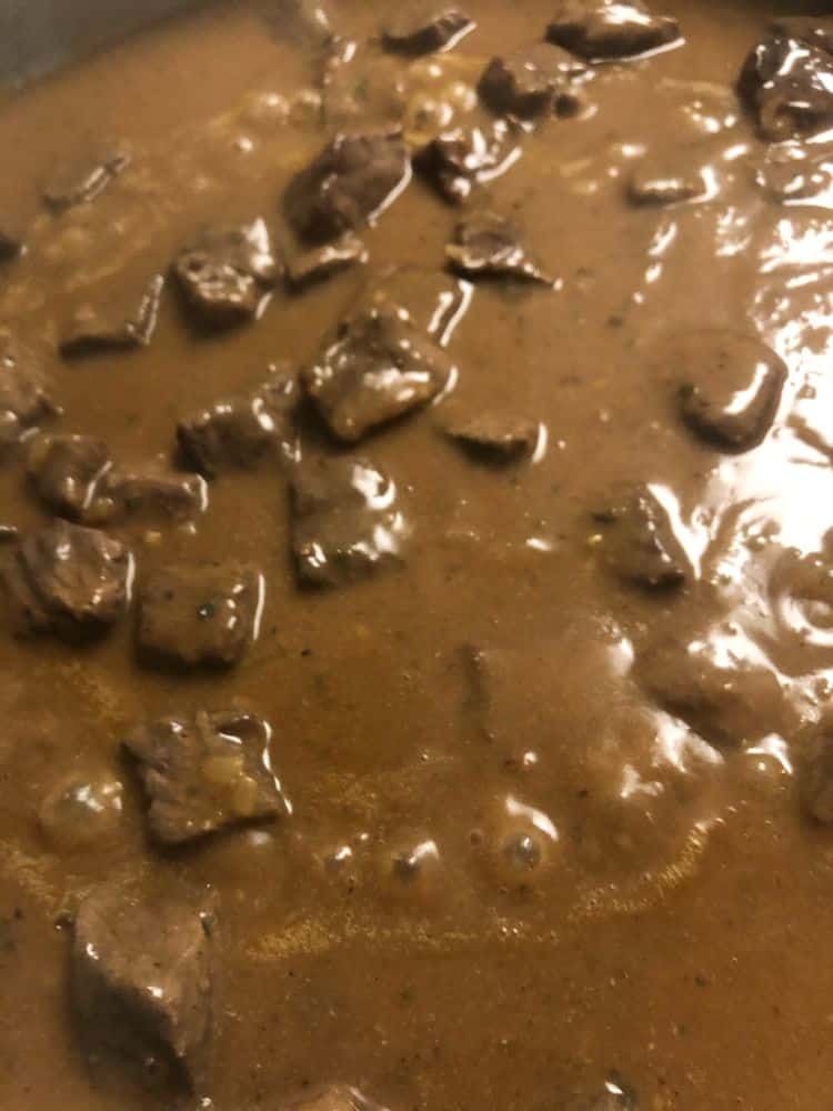 SLOW COOKER BEEF TIPS AND GRAVY