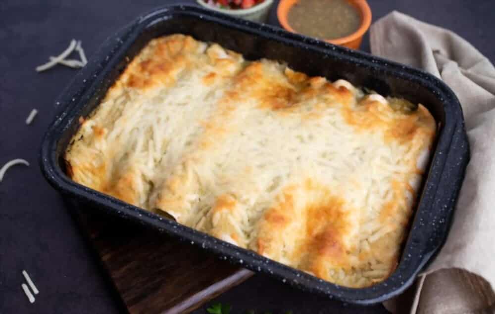 Chicken Enchiladas with Sour Cream White Sauce