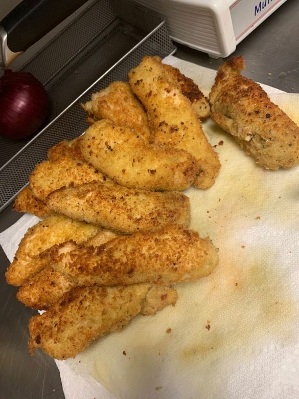 Easy Air Fryer Parmesan Breaded Fried Chicken Tenders (Strips)
