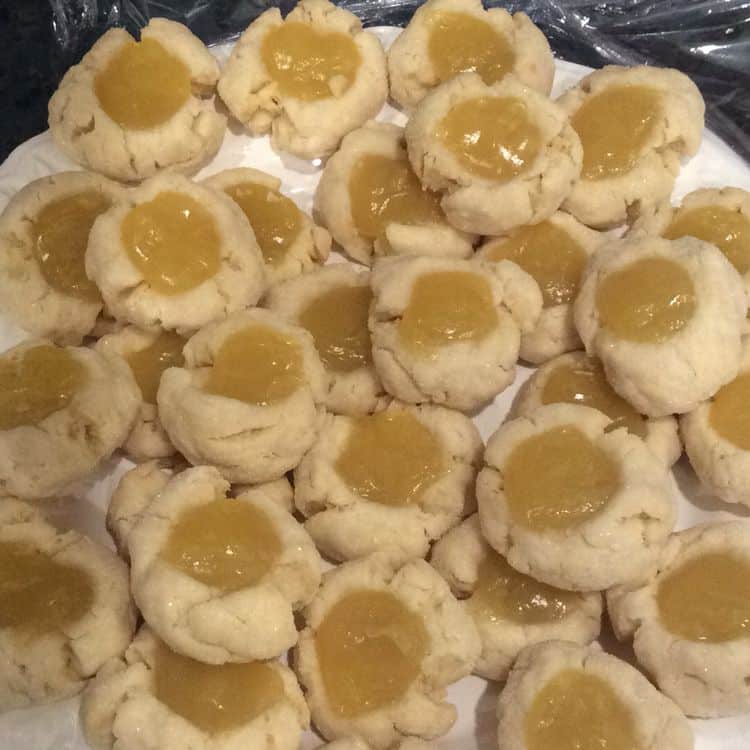 Lemon Curd Thumbprint Cookies