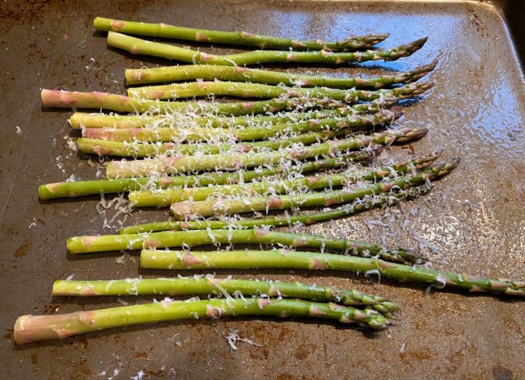 Roasted Asparagus with Parmesan & Garlic