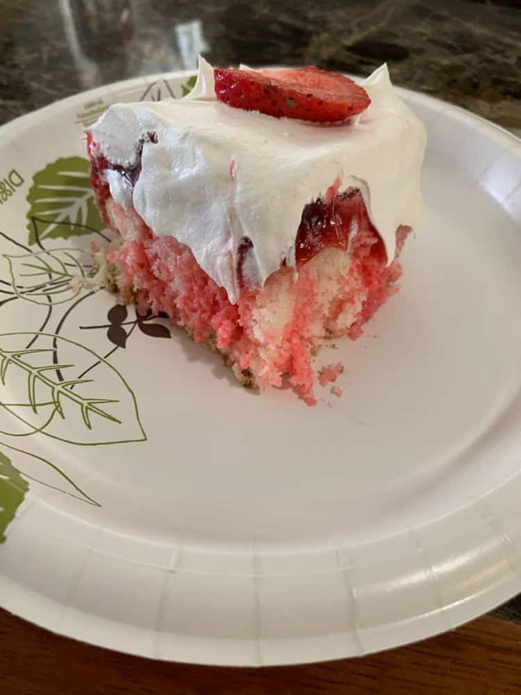 The Best Strawberry Poke Cake
