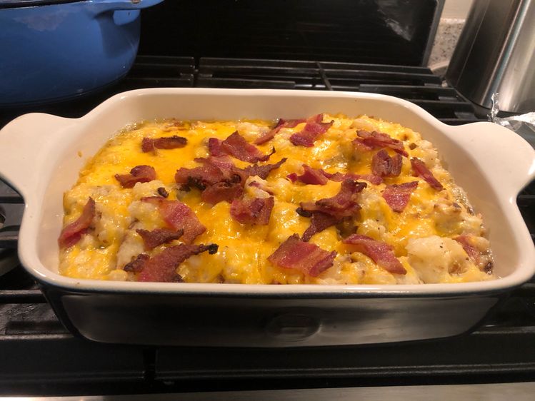 Twice Baked Potato Casserole With Bacon