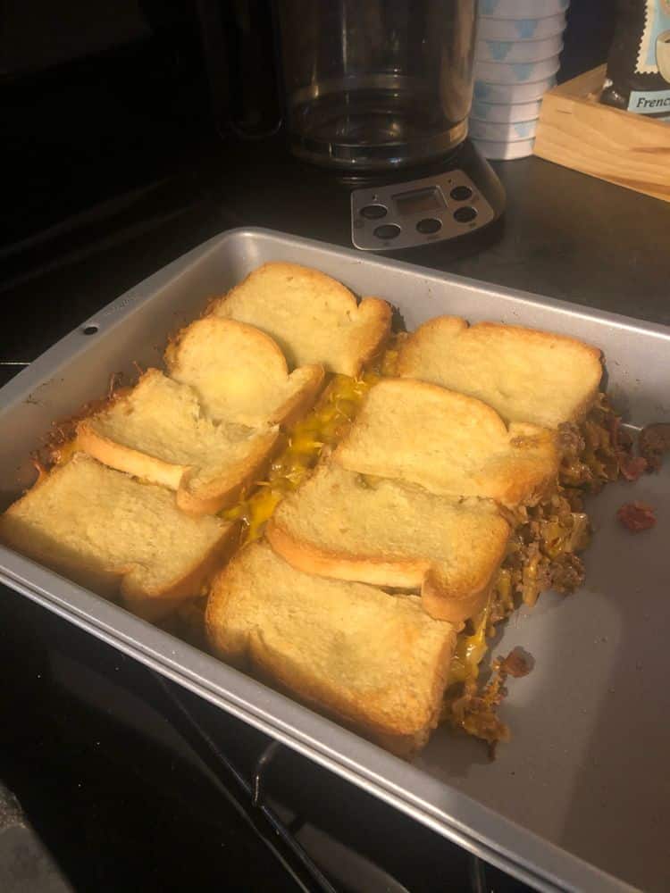 Bacon Cheeseburger Grilled Cheese Casserole