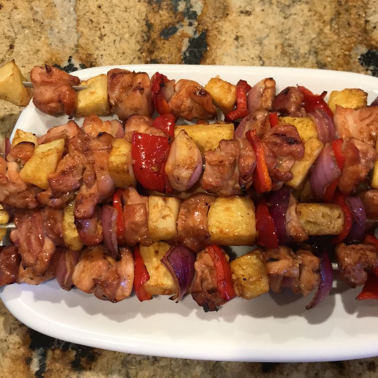 Chicken Pineapple Kabobs With Soy Sauce
