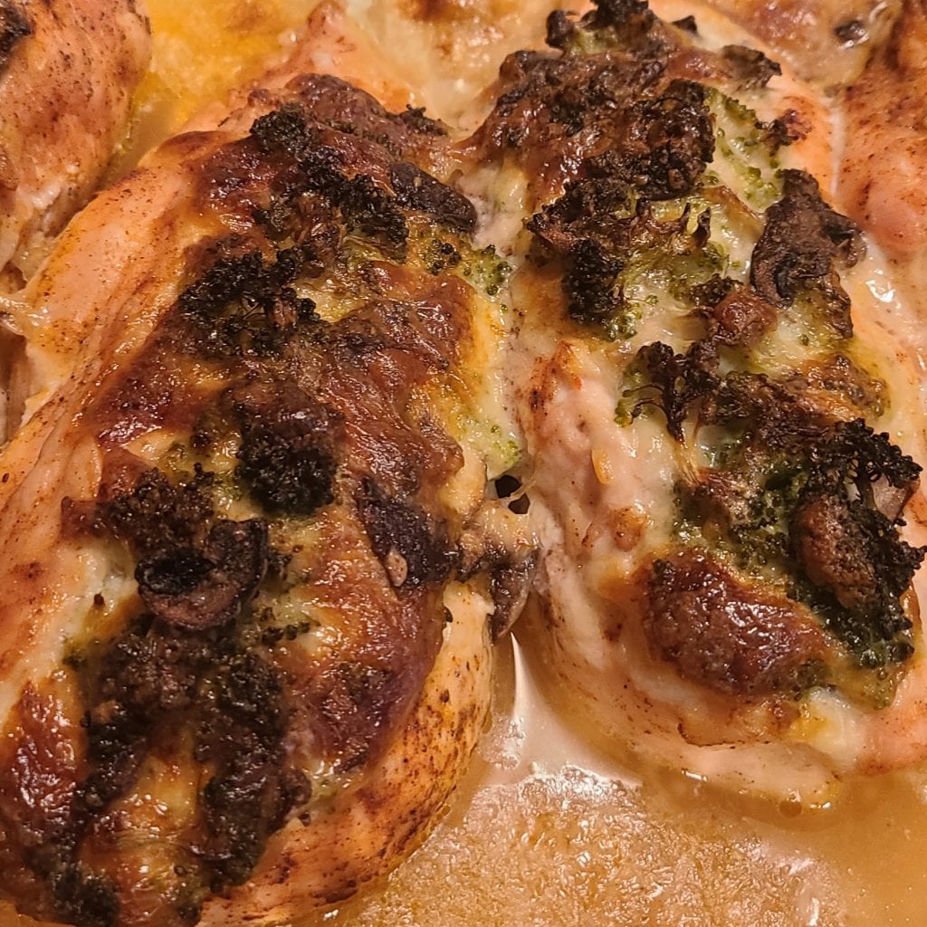 Mushroom, Broccoli, and Cheese Stuffed Chicken Recipe