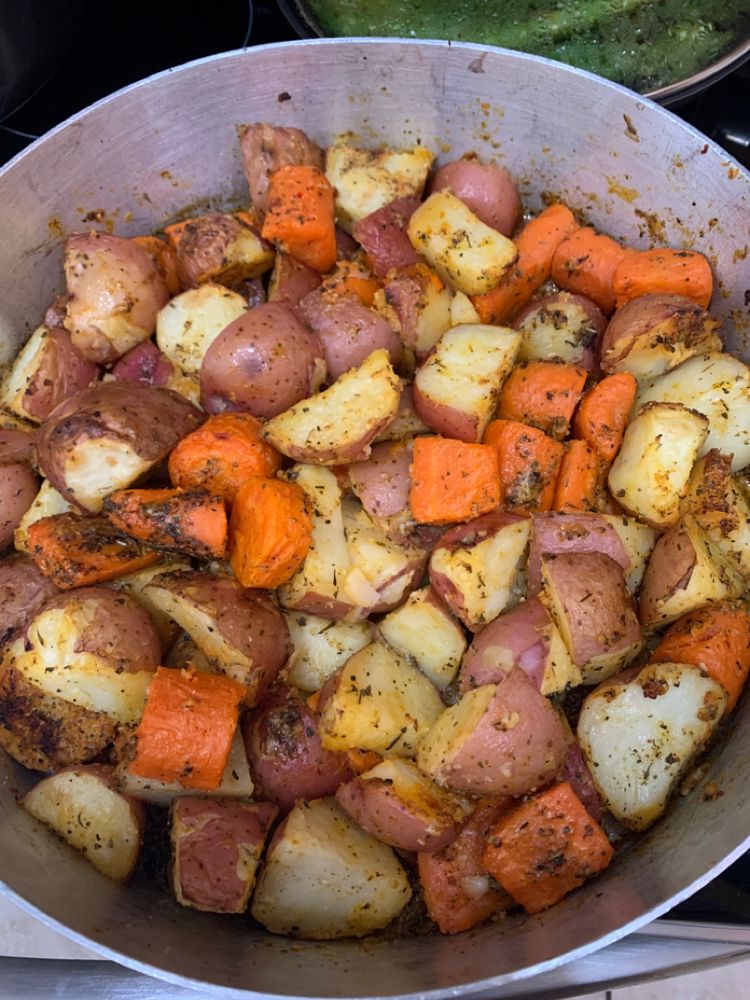 Roasted Potatoes and Carrots