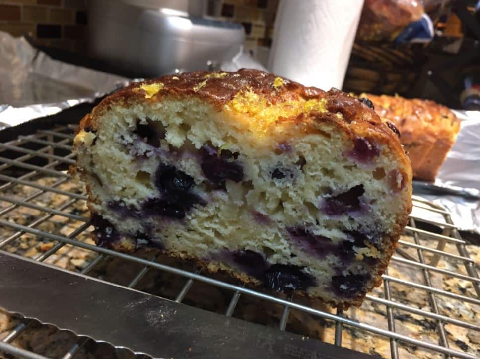 Tender Sour Cream Blueberry Lemon Loaf