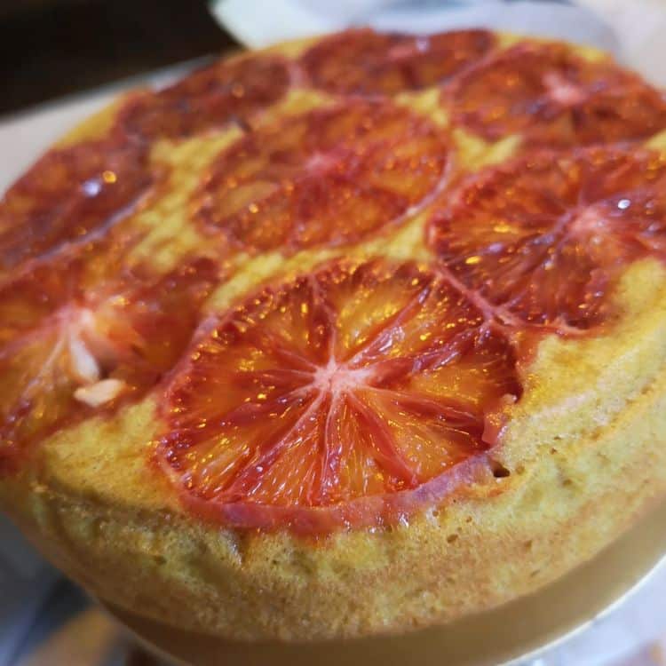 Turmeric Cake with Blood Oranges