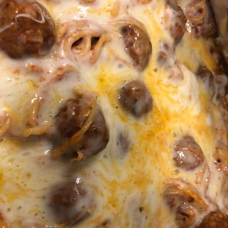 Baked Spaghetti & Meatballs