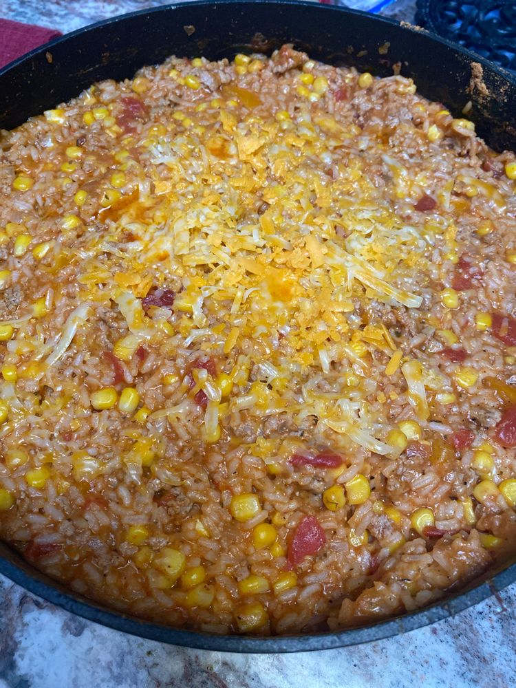 One Pot Mexican Ground Beef and Rice