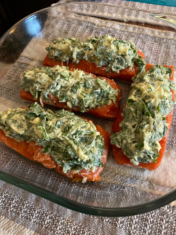 Spinach Stuffed Salmon