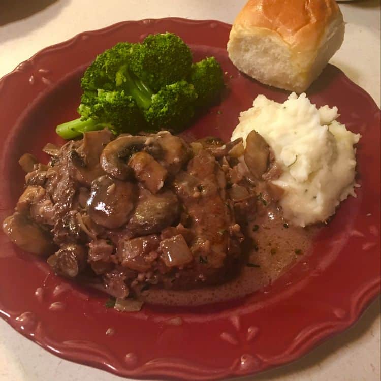 Filet Mignon in Mushroom Wine Sauce