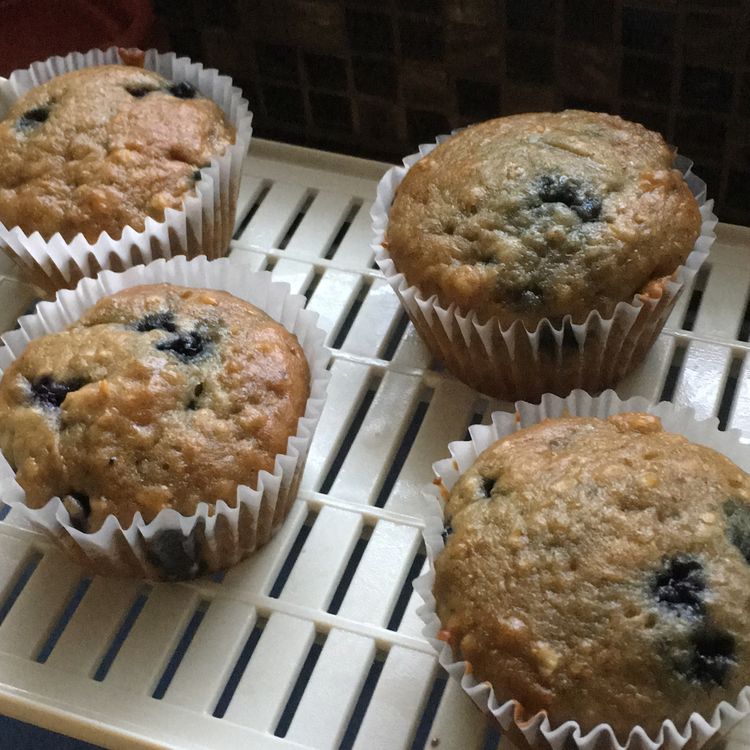 Healthy Blueberry Oatmeal Muffins