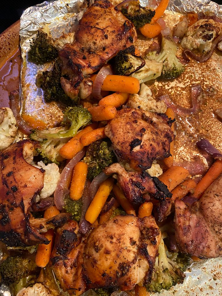 One-Pan Balsamic Chicken Veggie Bake
