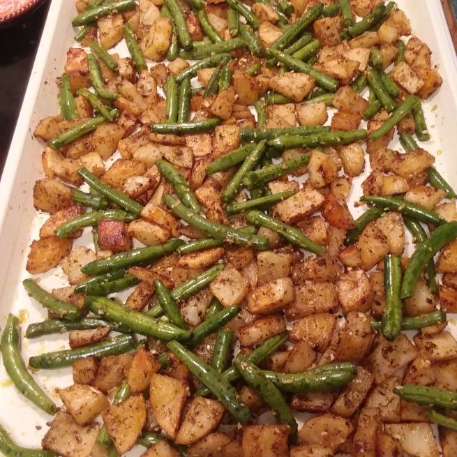 Roasted Green Beans and Potatoes