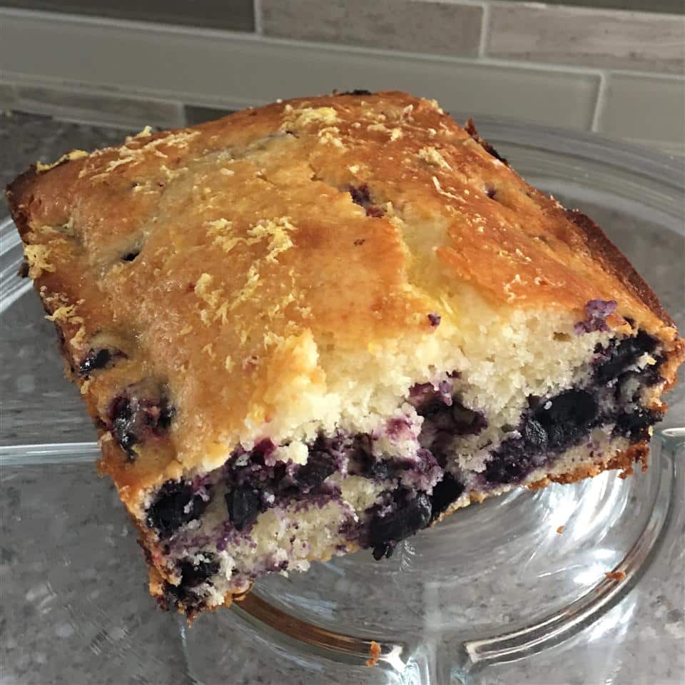 Tender Sour Cream Blueberry Lemon Loaf