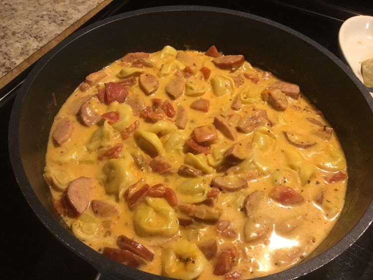 Andouille Sausage Tortellini Skillet Meal
