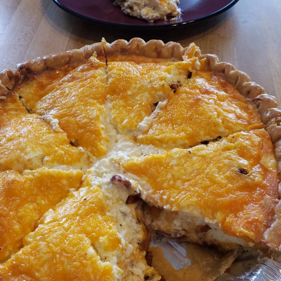 Bacon, Cheese, and Caramelized Onion Quiche