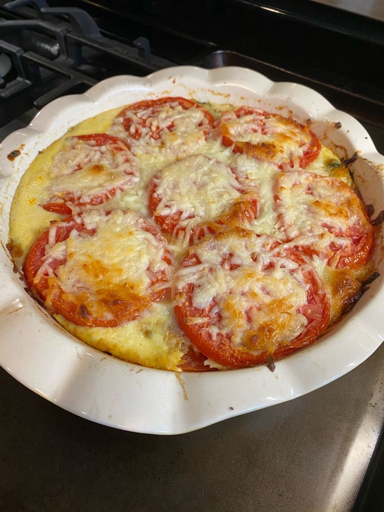 Crustless Tomato Pie