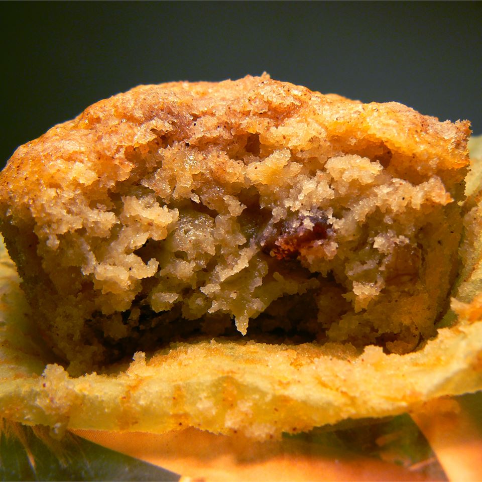 Jumbo Fluffy Walnut Apple Muffins With Buttery Crumb Topping