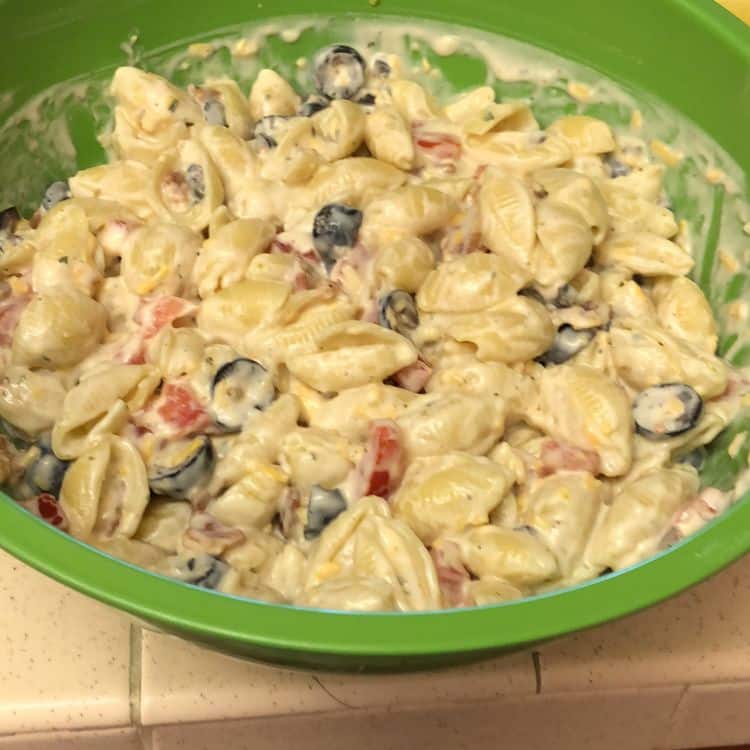 Homemade Bacon Ranch Pasta Salad