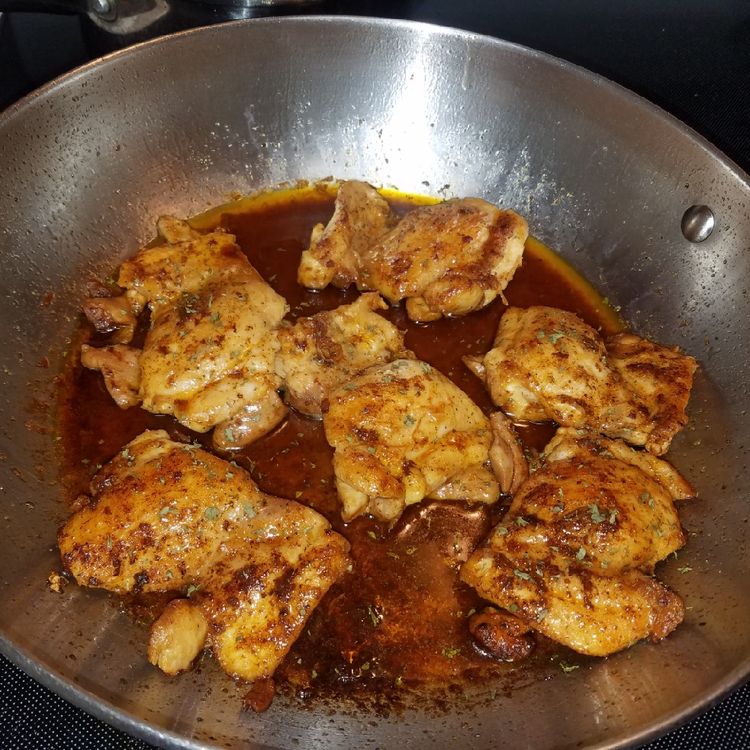 Juicy Stove Top Chicken Thighs