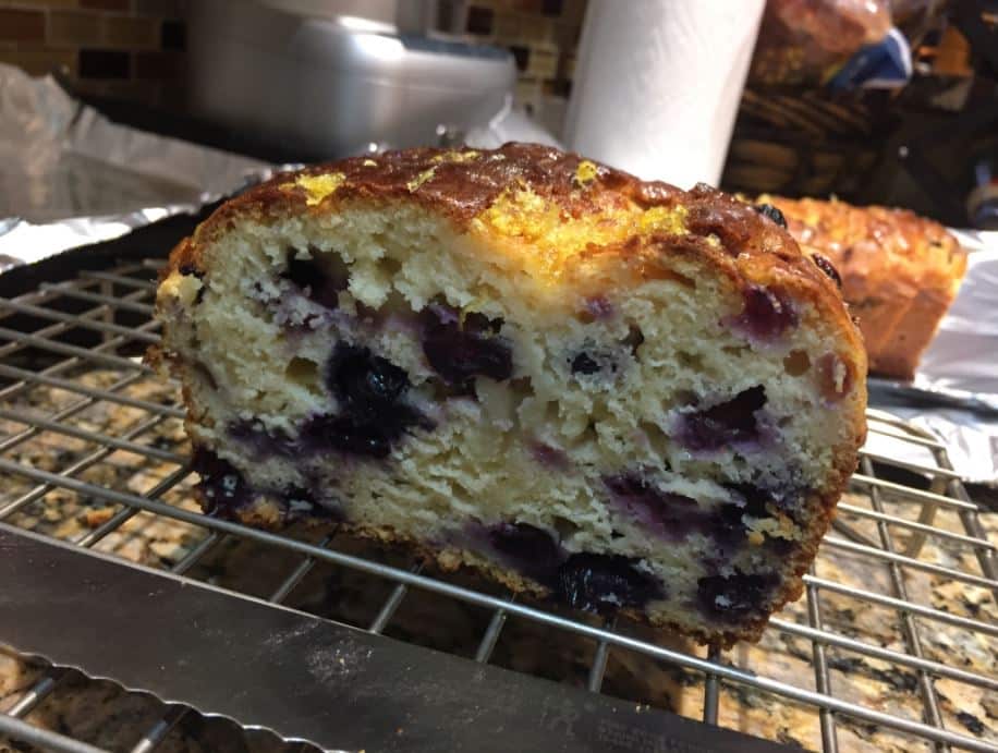 Tender Sour Cream Blueberry Lemon Loaf