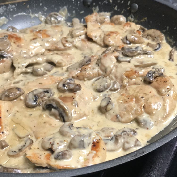 Baked Chicken-Fried Steak with Mushroom Gravy